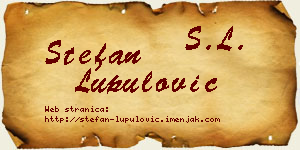 Stefan Lupulović vizit kartica